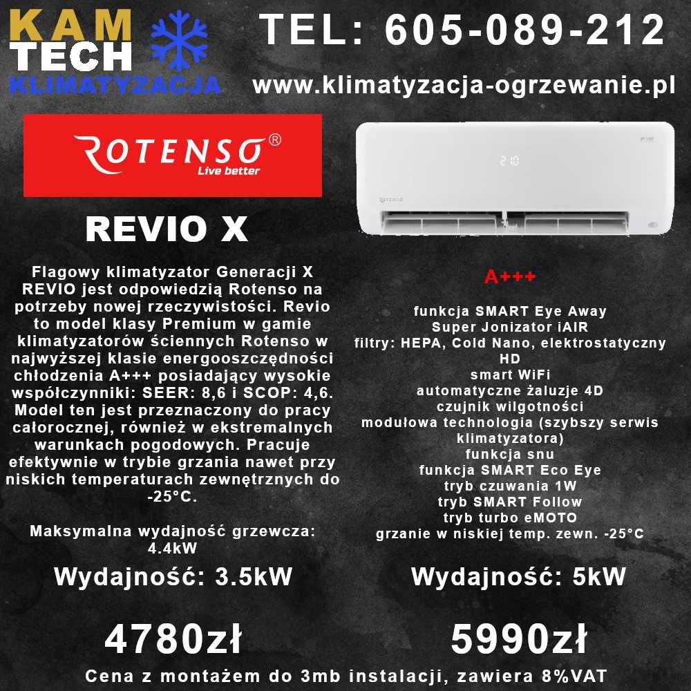 Promocja Rotenso Revio X 3,5kW z pompą ciepła granie do -25*C A+++