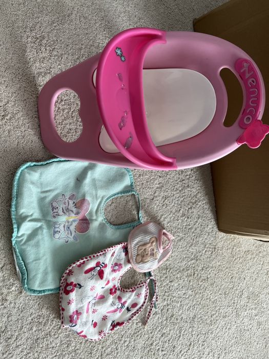 Krzesło do jedzenia dla lalek bobasów+3 ŚLINIAKI