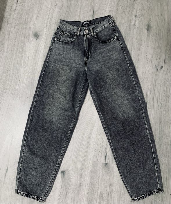 Джинси сірі широкі/ джинси баггі