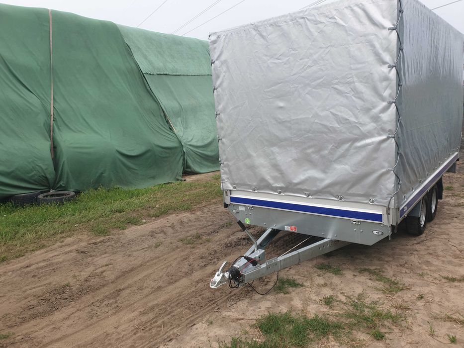 Przyczepa dwuosiowa plandeka 400x200x200 wynajem 130 zł doba