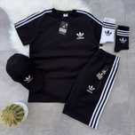Спортивний костюм набір Адидас Adidas футболка шорти кепка шкарпетки