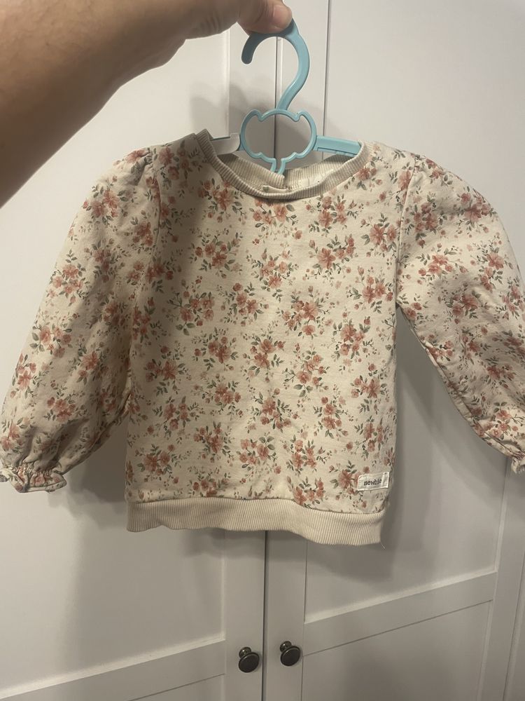 Bluza newbie kwiatki bufiaste rekawy r86