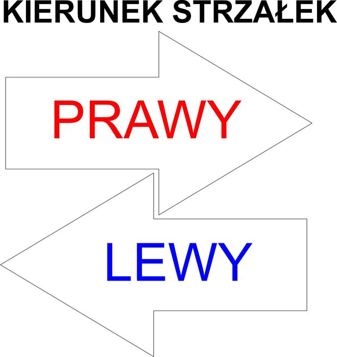 Drogowskaz strzałka Panna Młoda Pan Młody prawo lewo biały 30cm