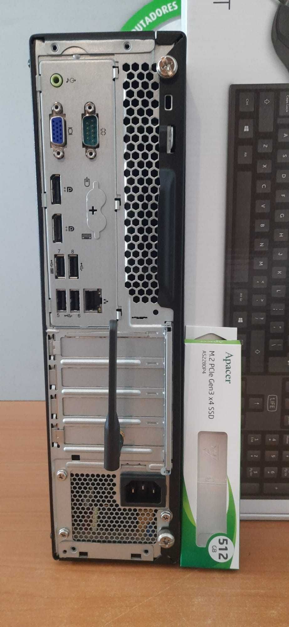 Pç Lenovo M720s 8ªG|I5.8500-4.0G|16G|NVMe256+HDD500|5G|BT|Kit|TPM|W11