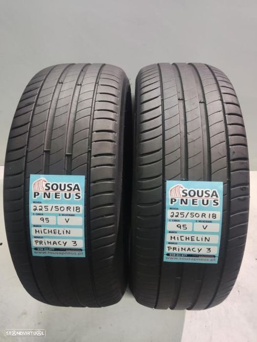 2 pneus semi novos 225-50r18 michelin - oferta dos portes 130 EUROS