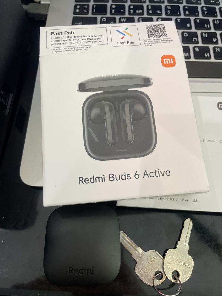 Навушники вкладиші бездротові TWS Xiaomi Redmi Buds 6 Active Black