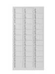 Skrytkowa szafa socjalna BHP depozytowa, 900 x 1850 x 450 mm, szara