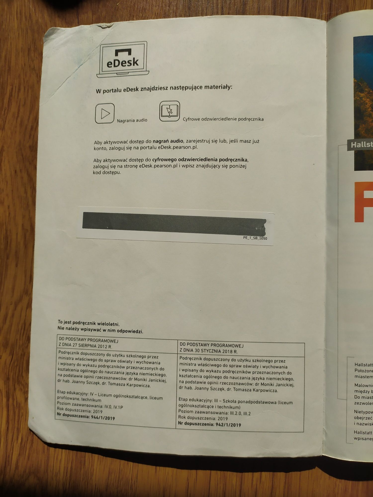 Podręcznik do języka niemieckiego. Klasa 1 - rezerwacja