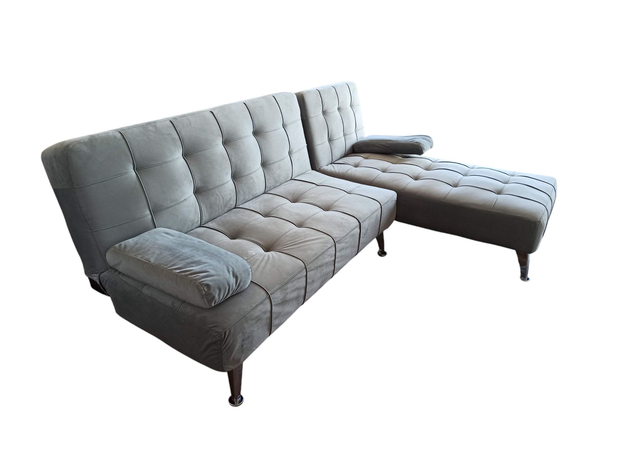 Sofá cama 3 lugares 198x146 em veludo