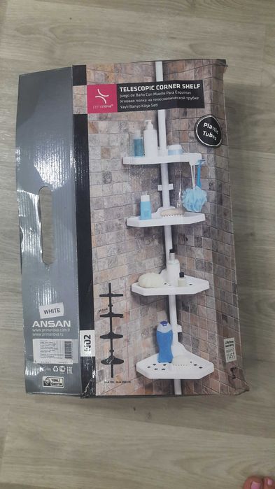 Полиця кутова для ванної кімнаті