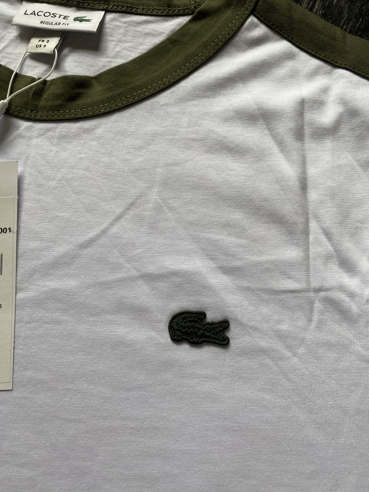 T-shirts Lacoste tam. S core branco com verde