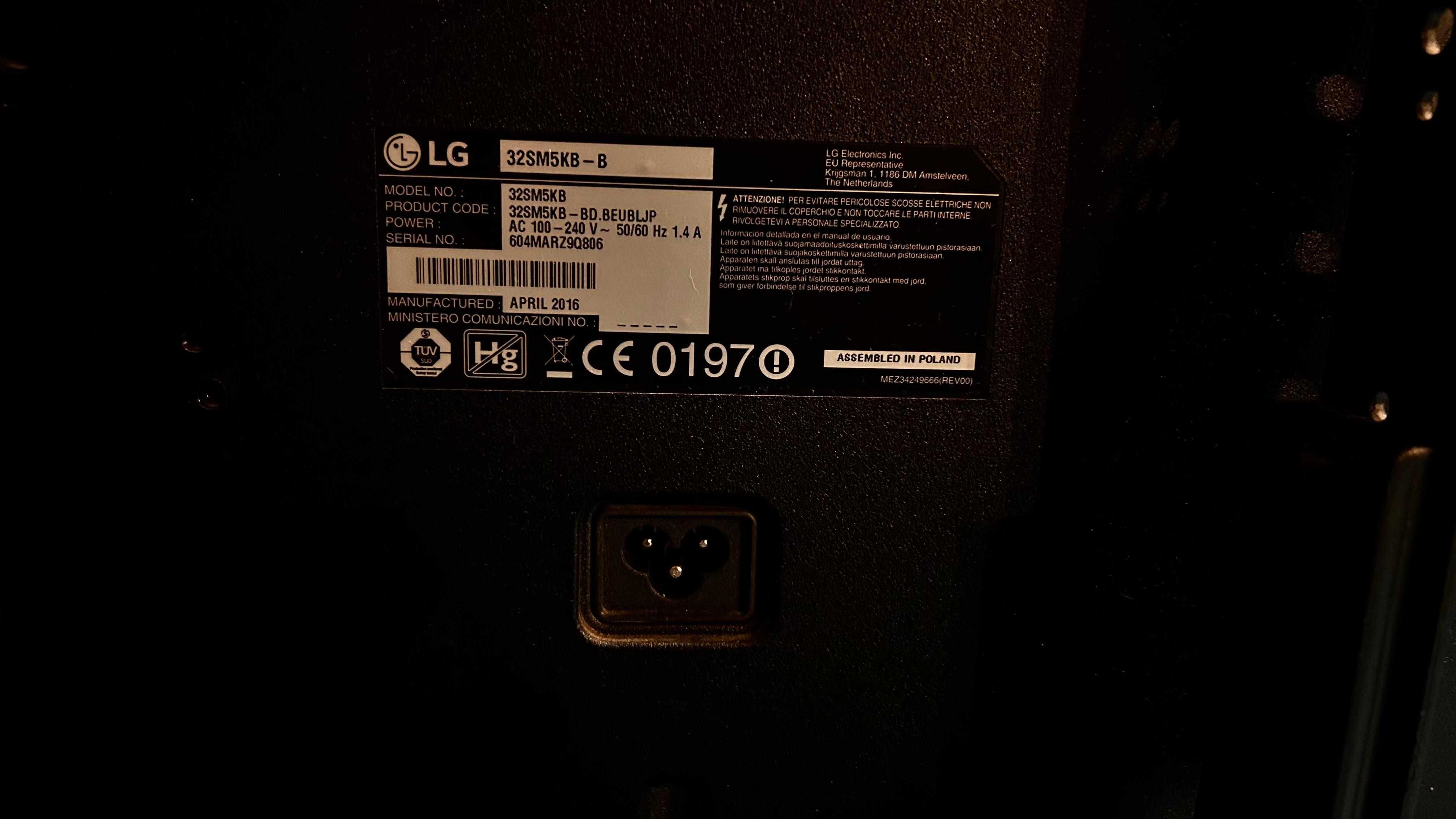 Monitor/TV 32" LG Série SM5KB