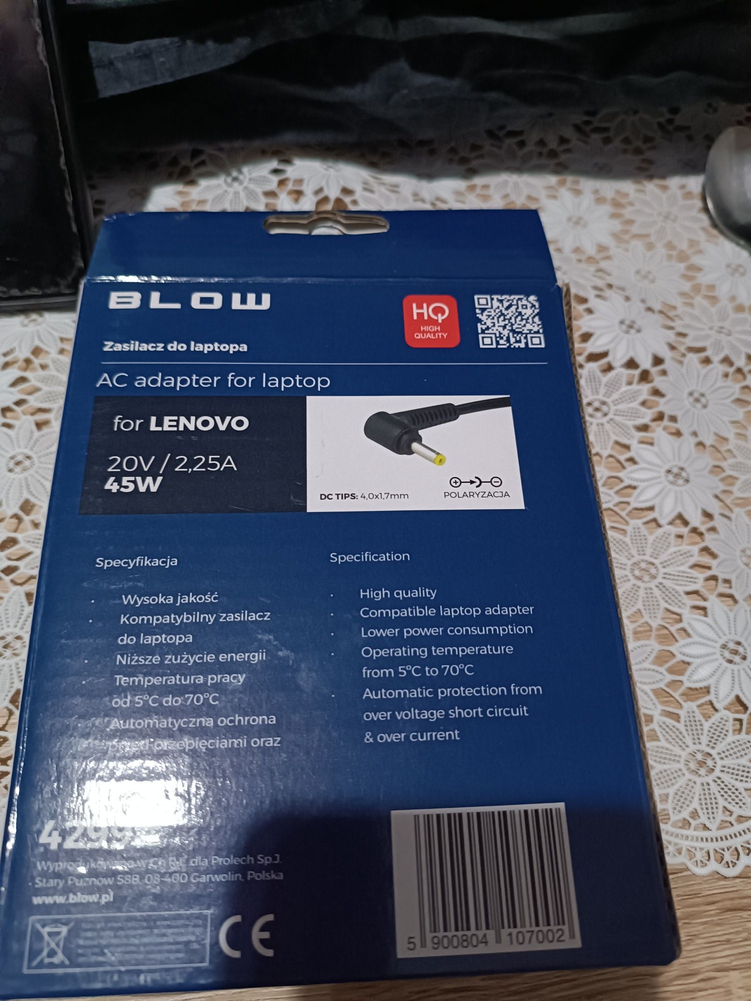 Zasilacz  do laptopa Lenovo