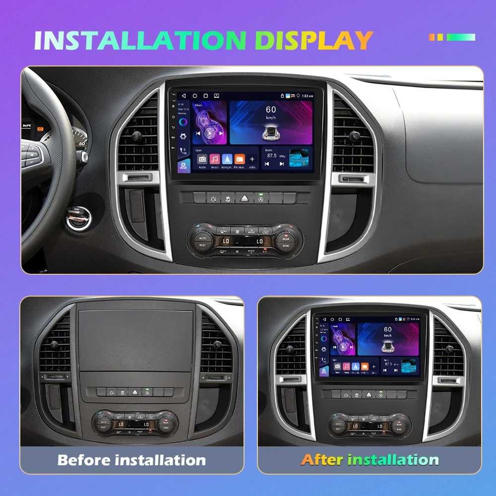 Radio Android 13 Mercedes Vito w447 16/20r gps wifi bluetooth