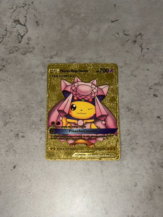 Złota Kartka Pikachu pokemon 700