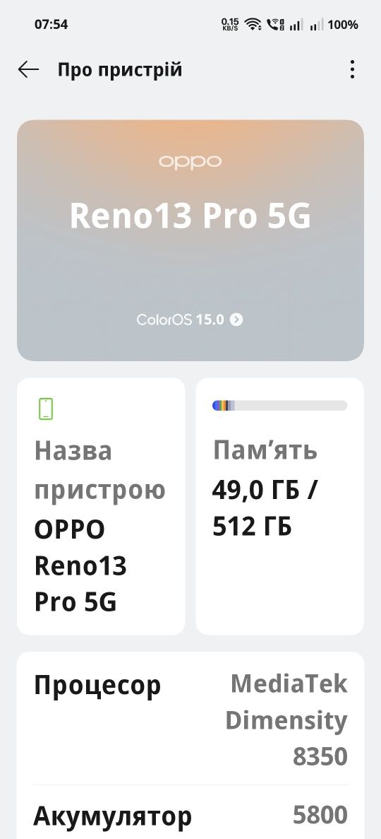 Флагман  Oppo Reno 13 Pro 5G 12+12 - 512(глобалка)
