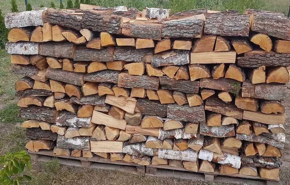 Drewno kominkowe i opałowe, połupane, sezonowane