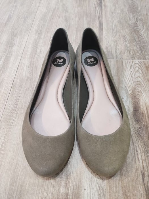 Zaxy pop flocked gem 40 khaki/ciemny zielony