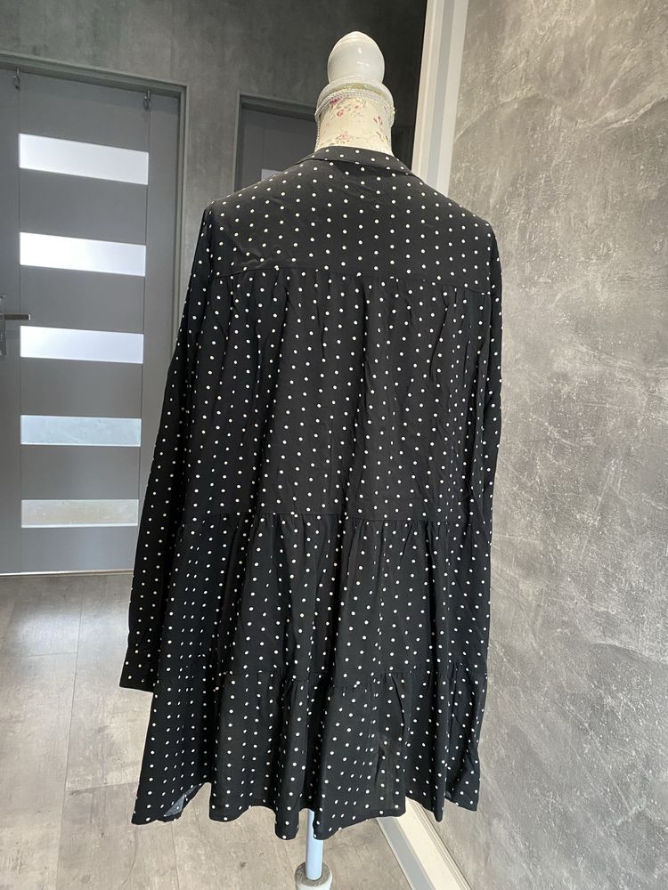 Koszula w grochy oversize XS 34 Greenpoint