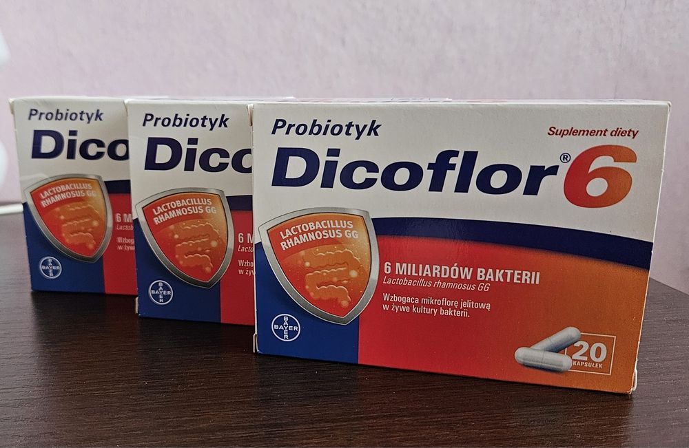 Dicoflor 6 probiotyk 3 opakowania po 20 kapsułek