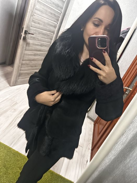 Дубленка натуральна чорна
