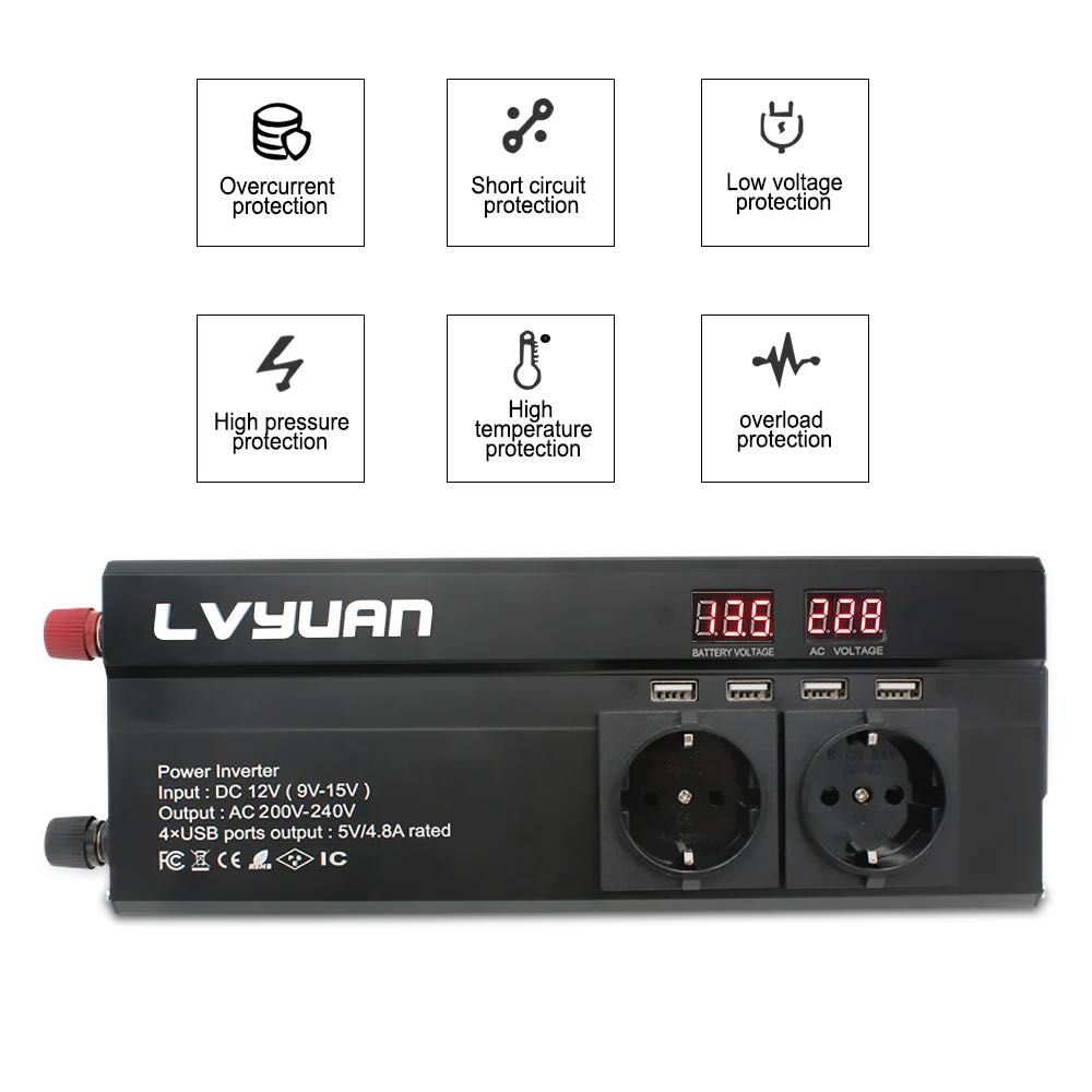 Inversor * Conversor 5000W [12V/24V para 220V] * Transformador