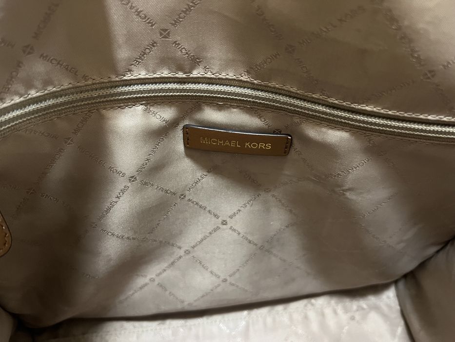 Сумка michael kors kenley tote bag monogram brown large, оригінал