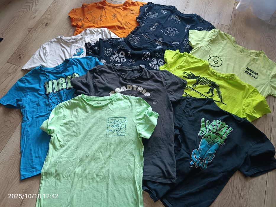 T-shirty zestaw 10 szt koszulki dla chłopca r. 164-170