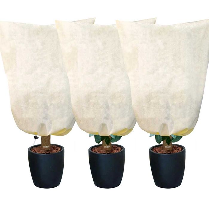 Osłona Przeciwmrozowa  60x80 cm 70g/m Worek Ściągacz Pokrowiec 3 szt