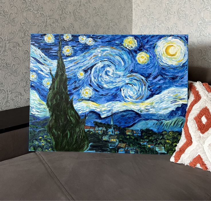 Картина Зоряна ніч олійними фарбами