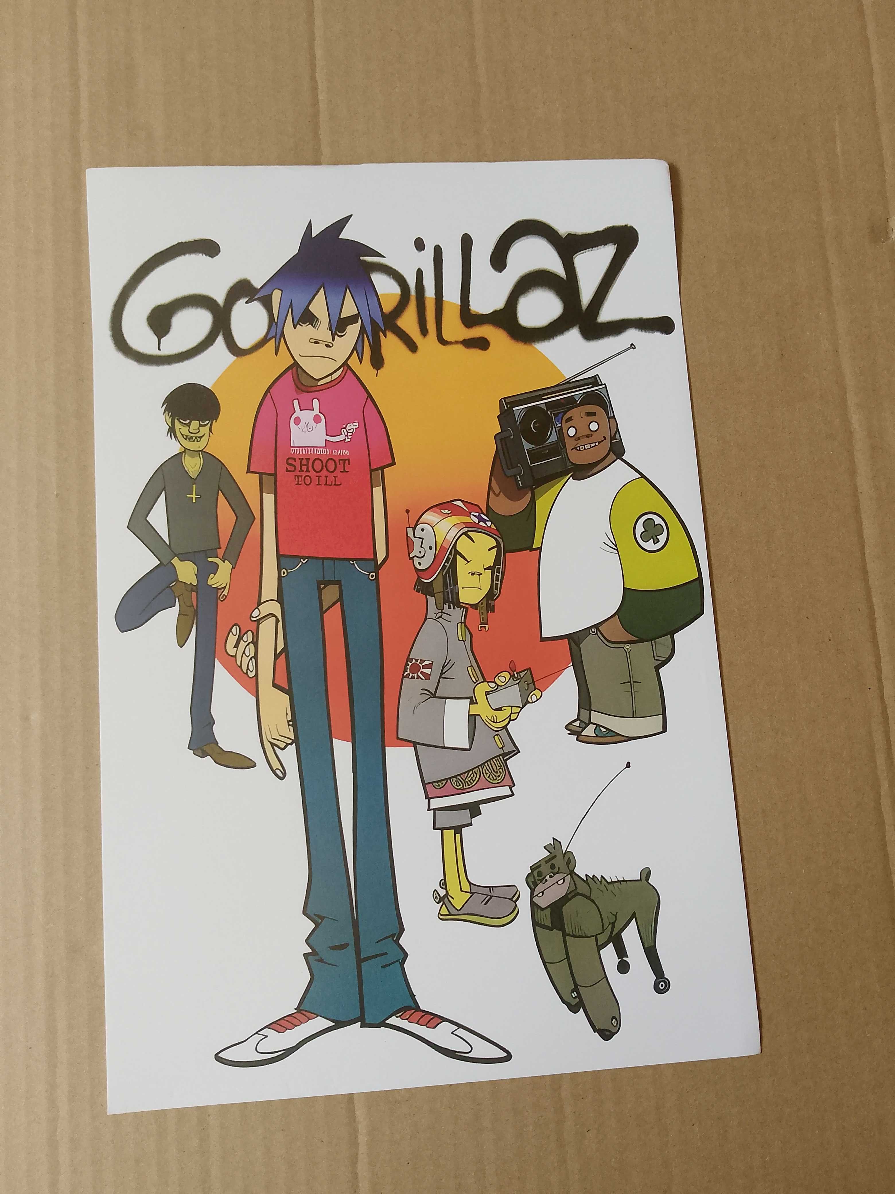 plakat zespołu gorillaz