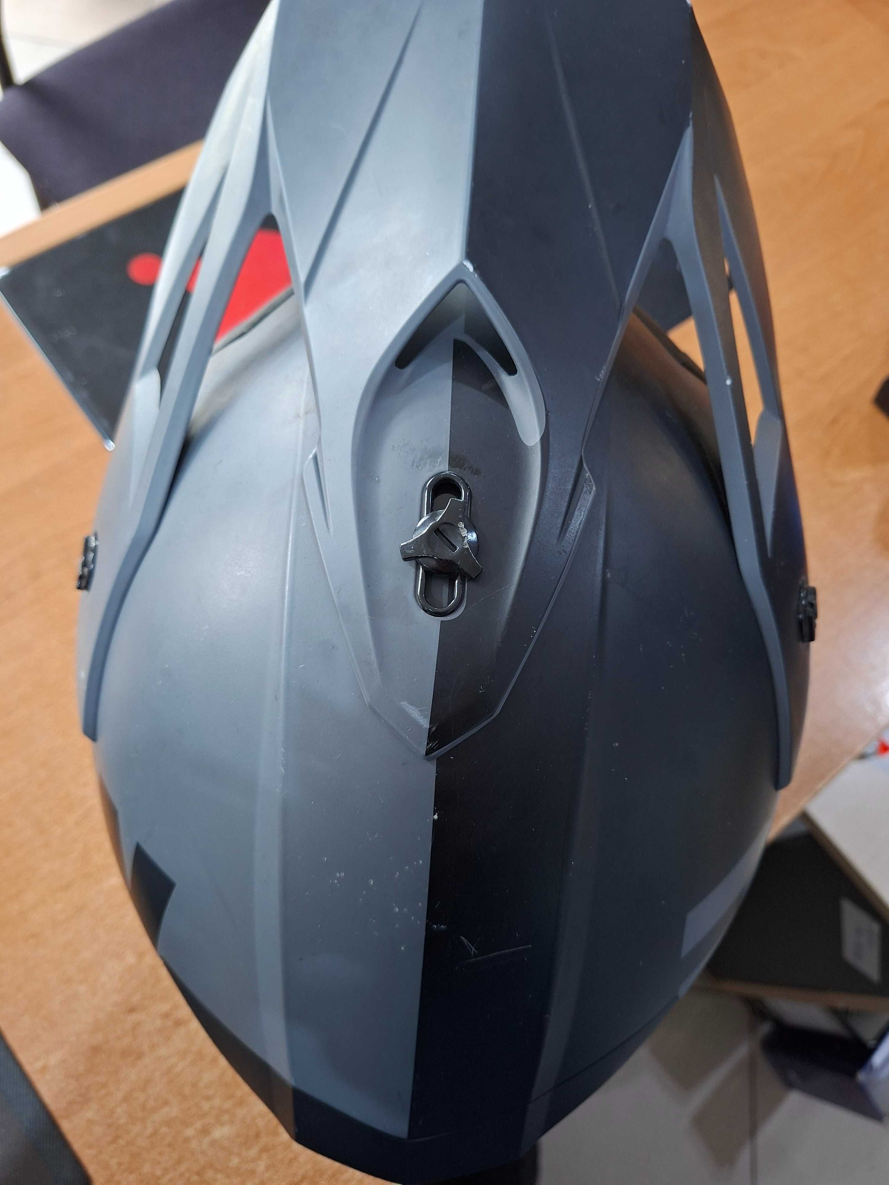 Kask motocyklowy Raven Airborne Split rozmiar L + gogle Scott