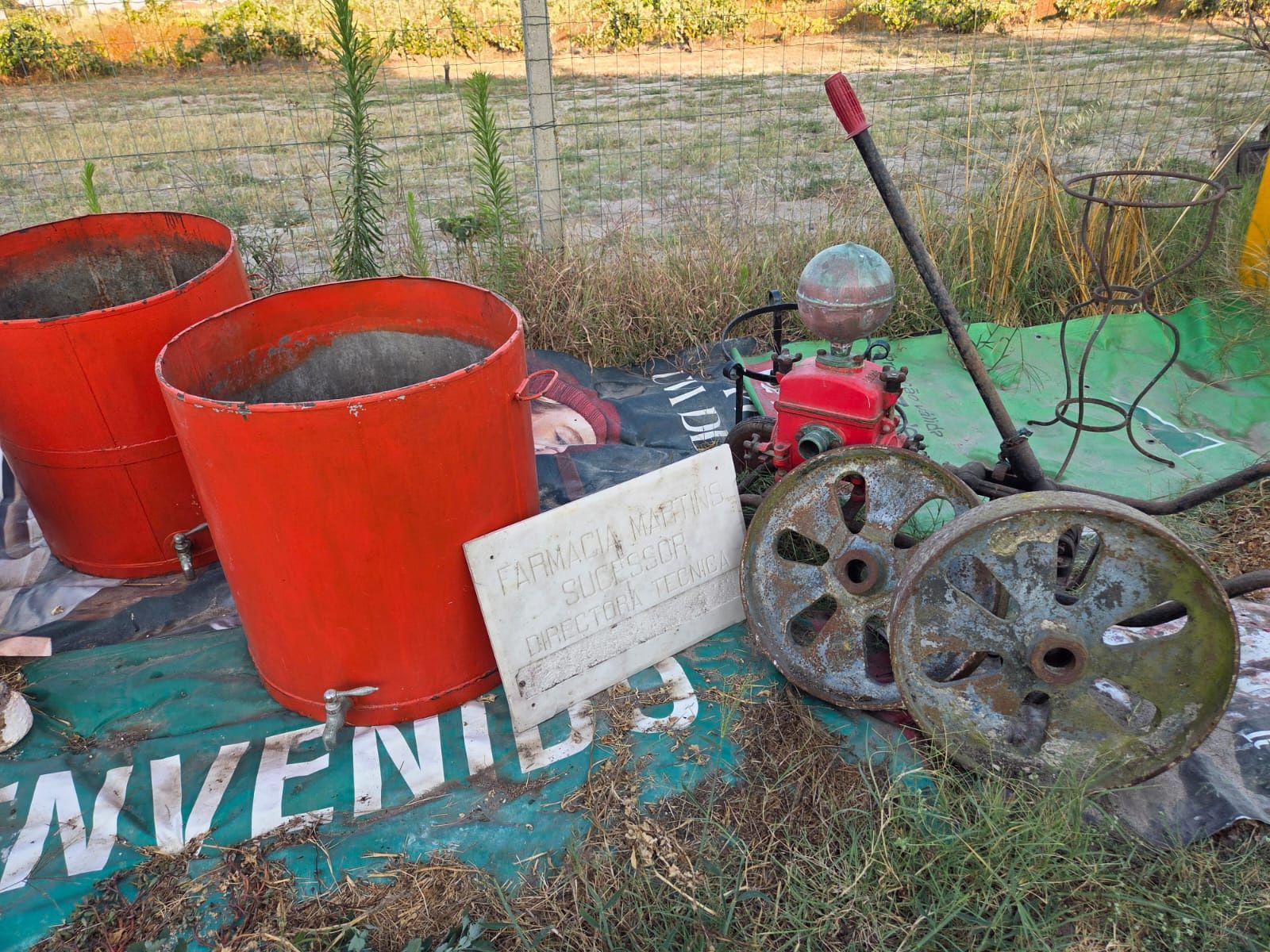 Par de poceiros agricolas em aço galvanizado