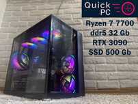 ГАРАНТІЯ! RTX 3090, Ryzen  7 7700, 32 gb ddr5 Ігровий ПК компьютер