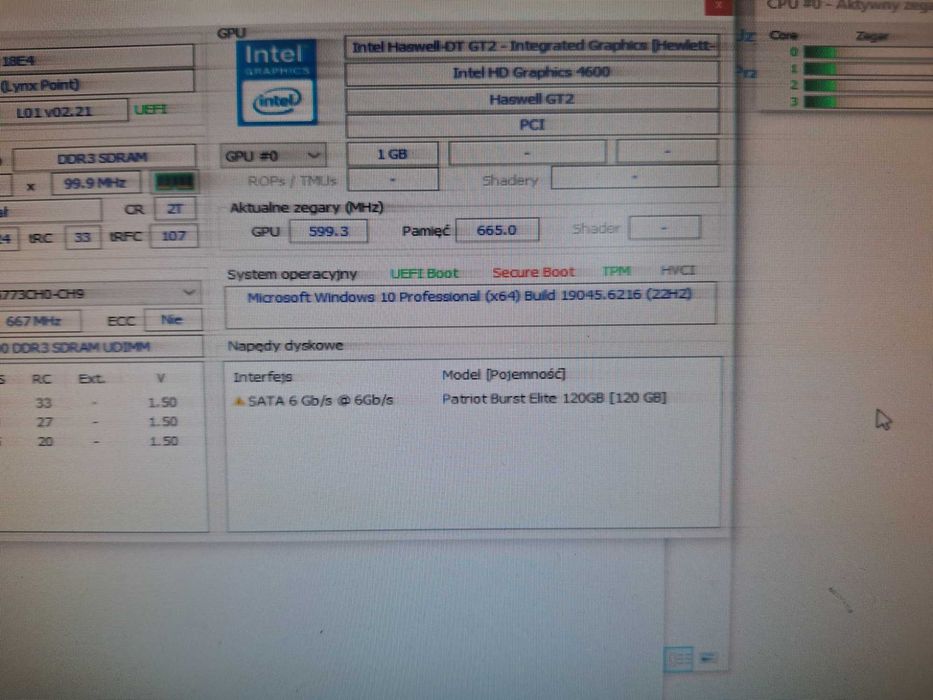 Komputer HP Elitedesk 800 i5 4570 8GB RAM 120 GB SSD Win10PRO