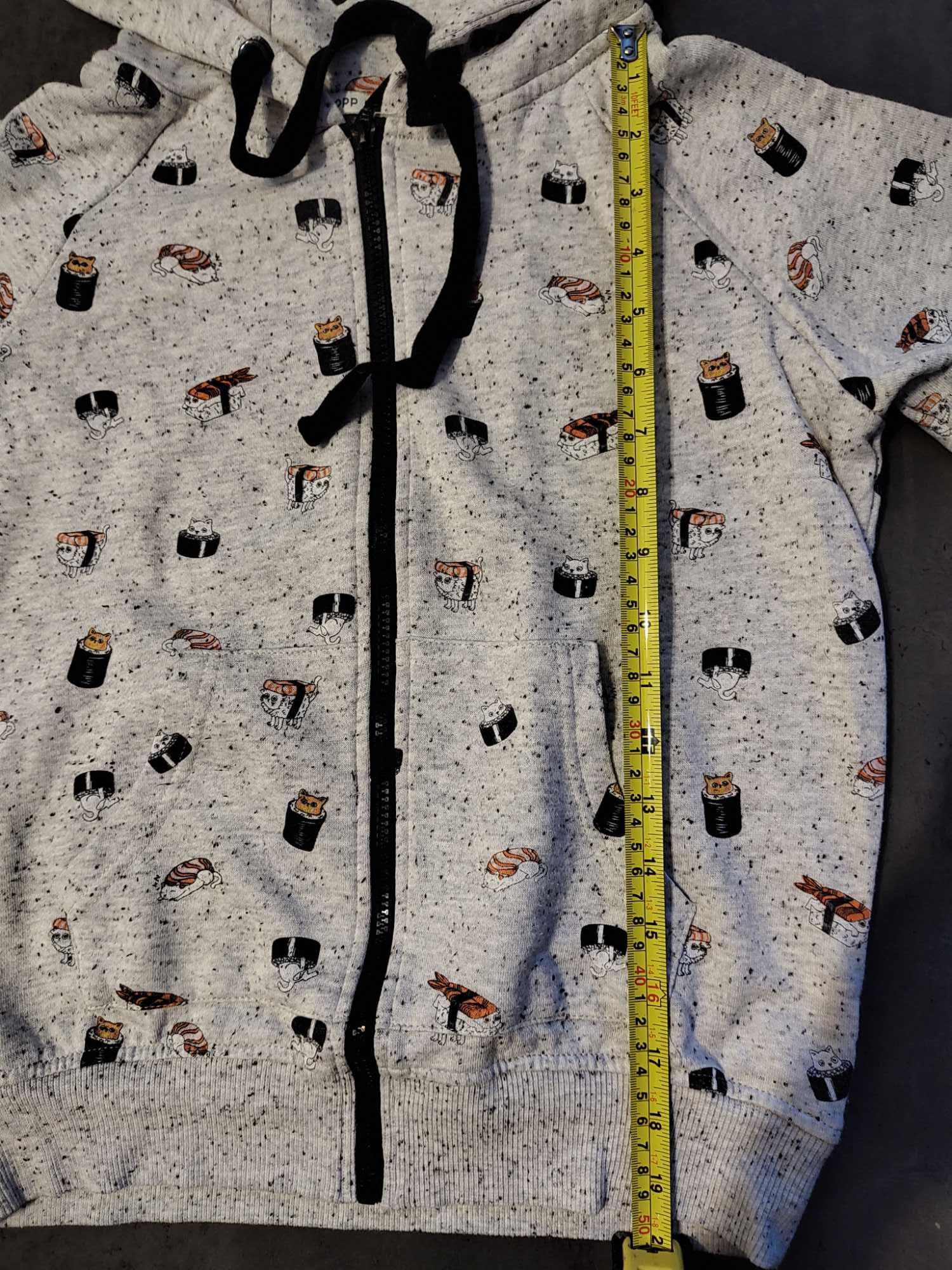 Cropp Bluzka Bluza długi rękaw kaptur sushi cats koty (S) dziewczęca