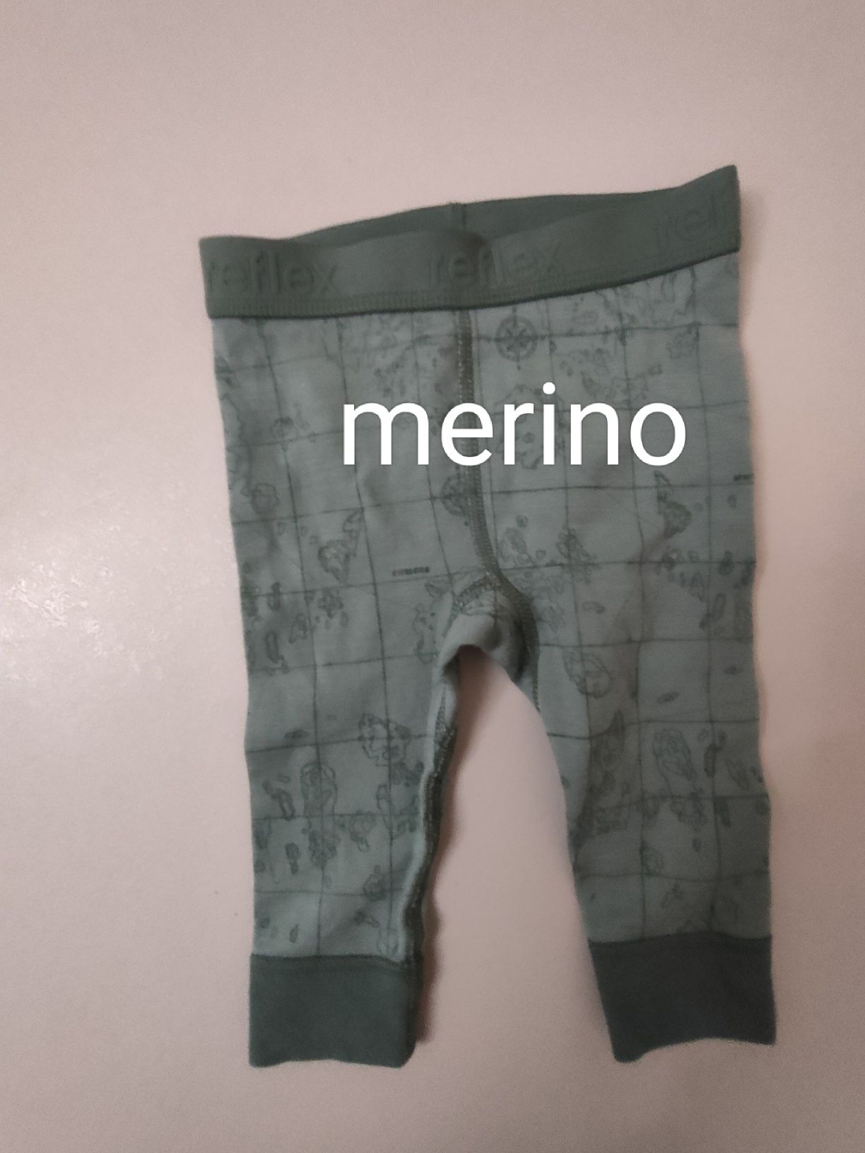 Legginsy, getry niemowlęce wełniane merino.