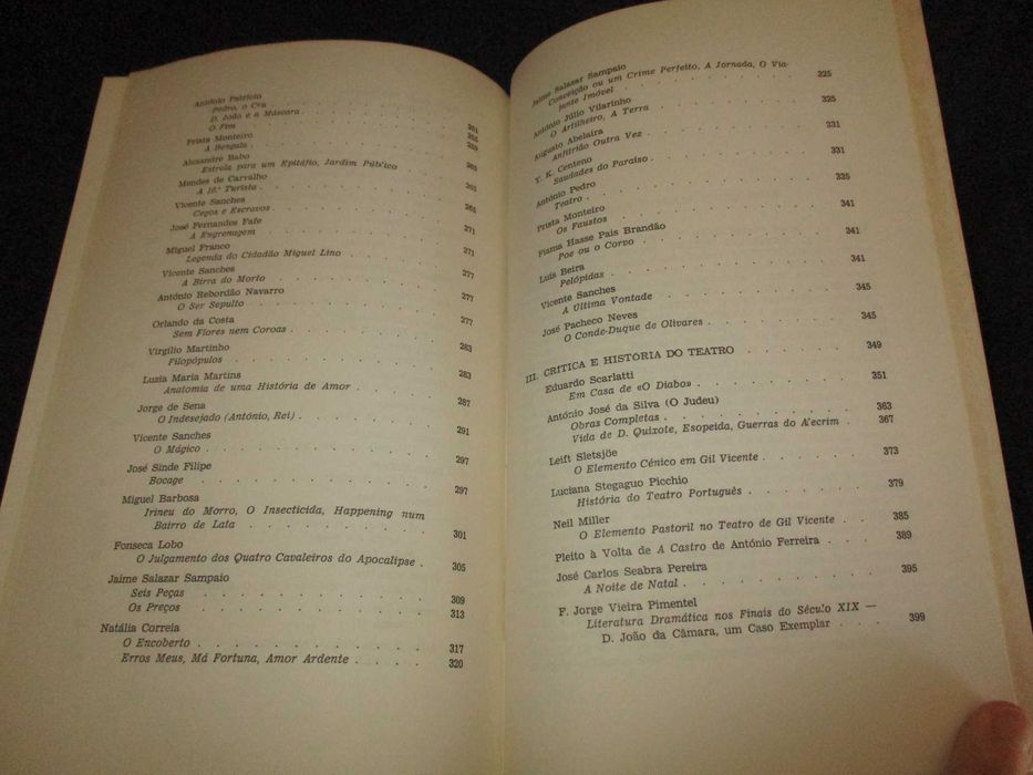 Livro Crítica VI O Teatro Contemporâneo 1942 a 1982