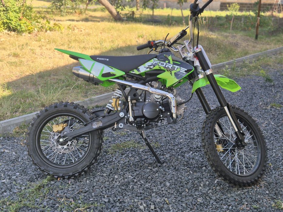 Новий! Пітбайк Forte 125 кубів біло-зелений