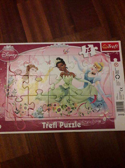 Puzzle księżniczki 3 zestawy- wiek 3+