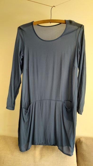 tunika bluzka sukienka a'la  Unisono M, bardzo cienka przezroczysta
