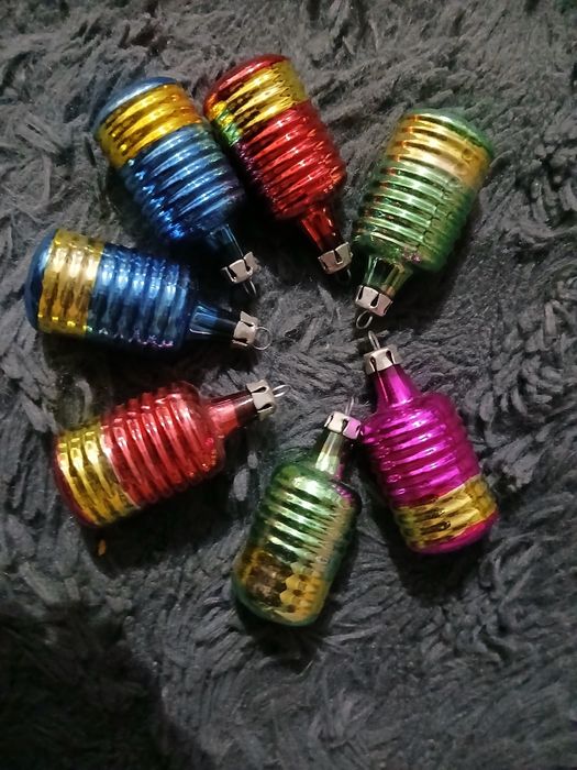 Stare ozdoby choinkowe bombki PRL