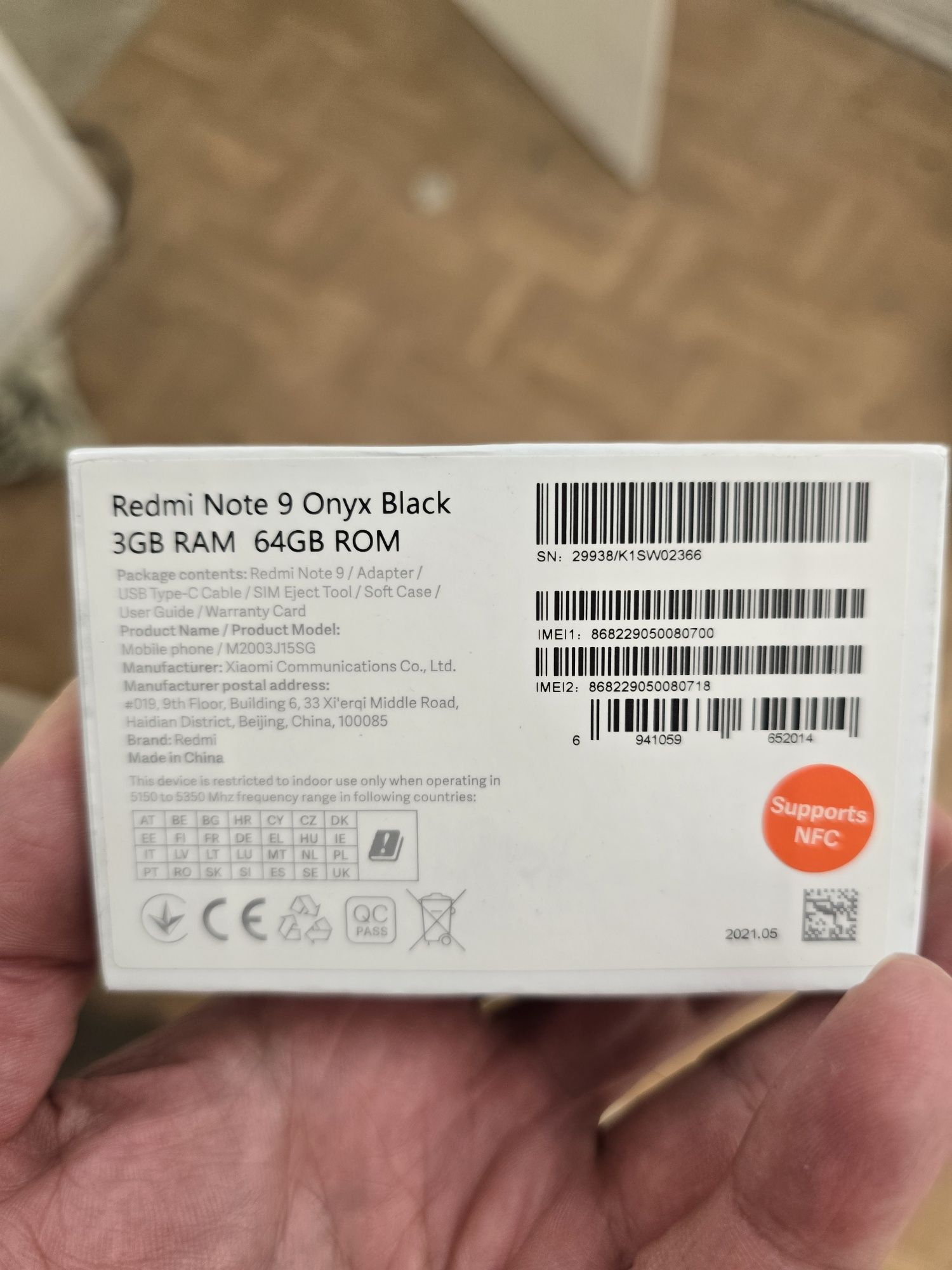 Redmi Note 9 onix black