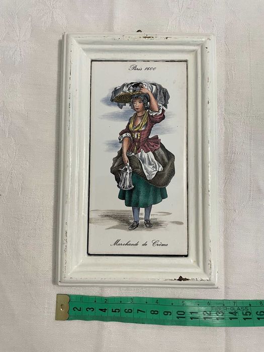 Керамічна плитка в рамці, Вінтаж 1950-1970 р.р.