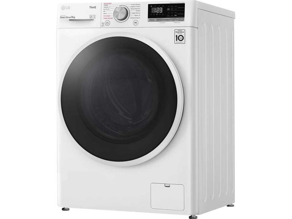 Máquina de lavar roupa LG — 9kg, Inverter, como nova e com garantia