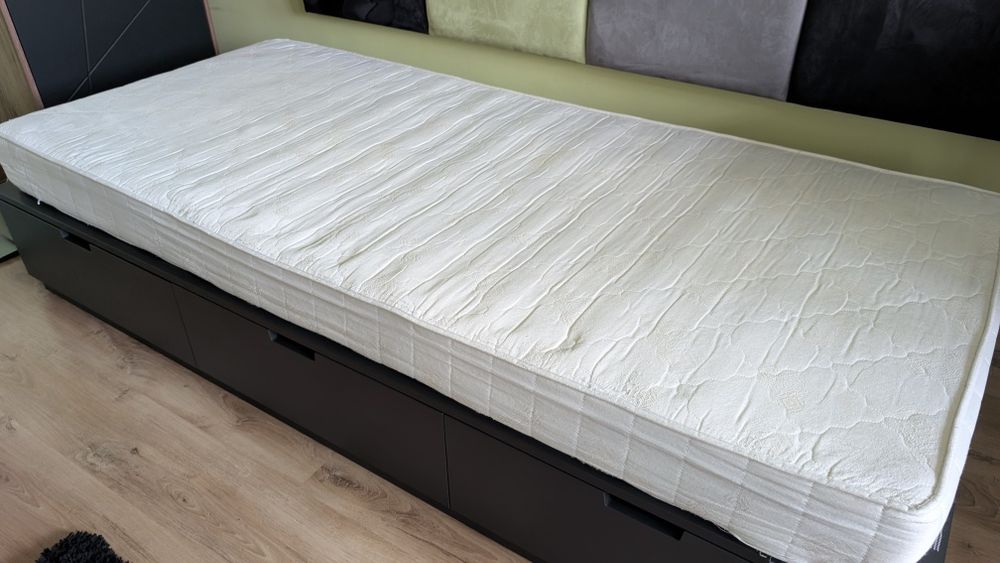 Łóżko Ikea Nordli 90x200 z szufladami + materac gratis