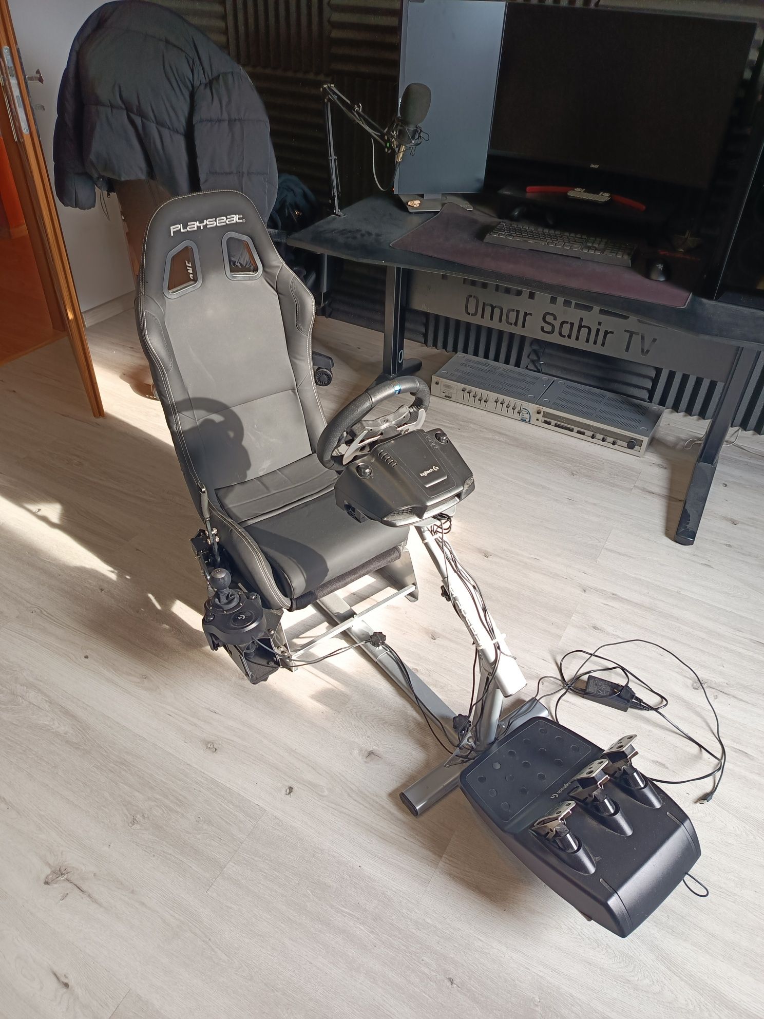 Logitech G29 + playseat (stelaż)+shifter+uchwyt na shifter+hamulec