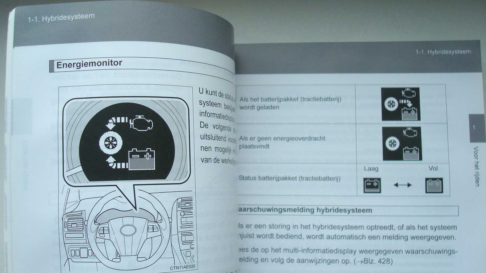 Toyota Auris Hybryda Hybrid 10-12 instrukcja obsługi Holandia 2011 rok