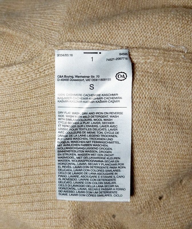 Sweter 100% kaszmir kawa z mlekiem beżowy gruby splot nowy
