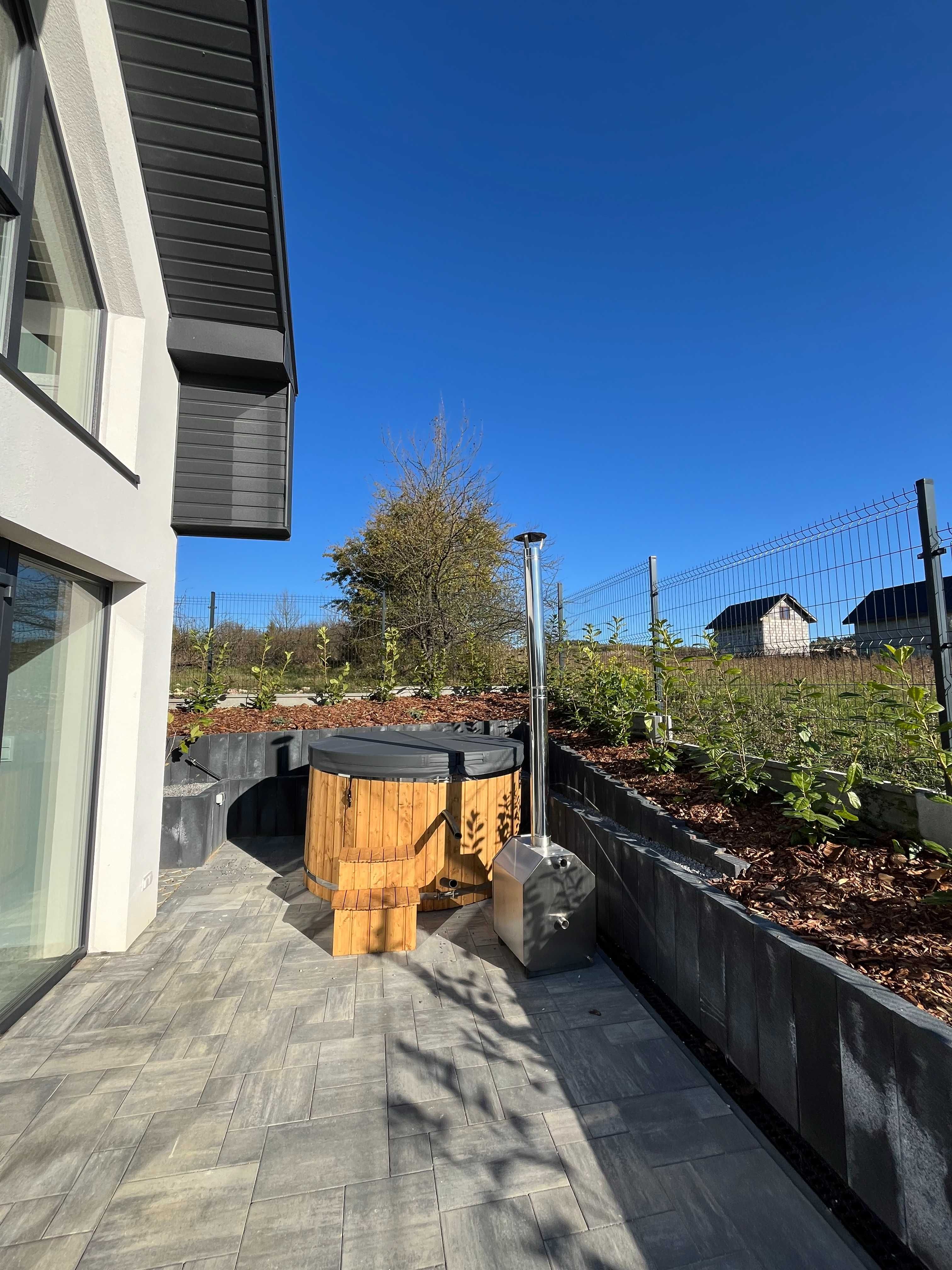 Komfortowe domki całoroczne Osada Chańcza. balia/jacuzzi, basen, sauna